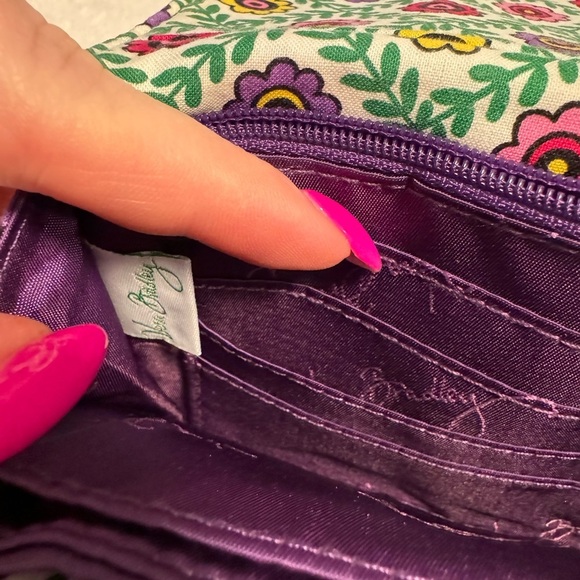 Vera Bradley Mod Flowers Quilted Accordion Wallet Colorful Large Pretty Floral - Picture 8 of 12